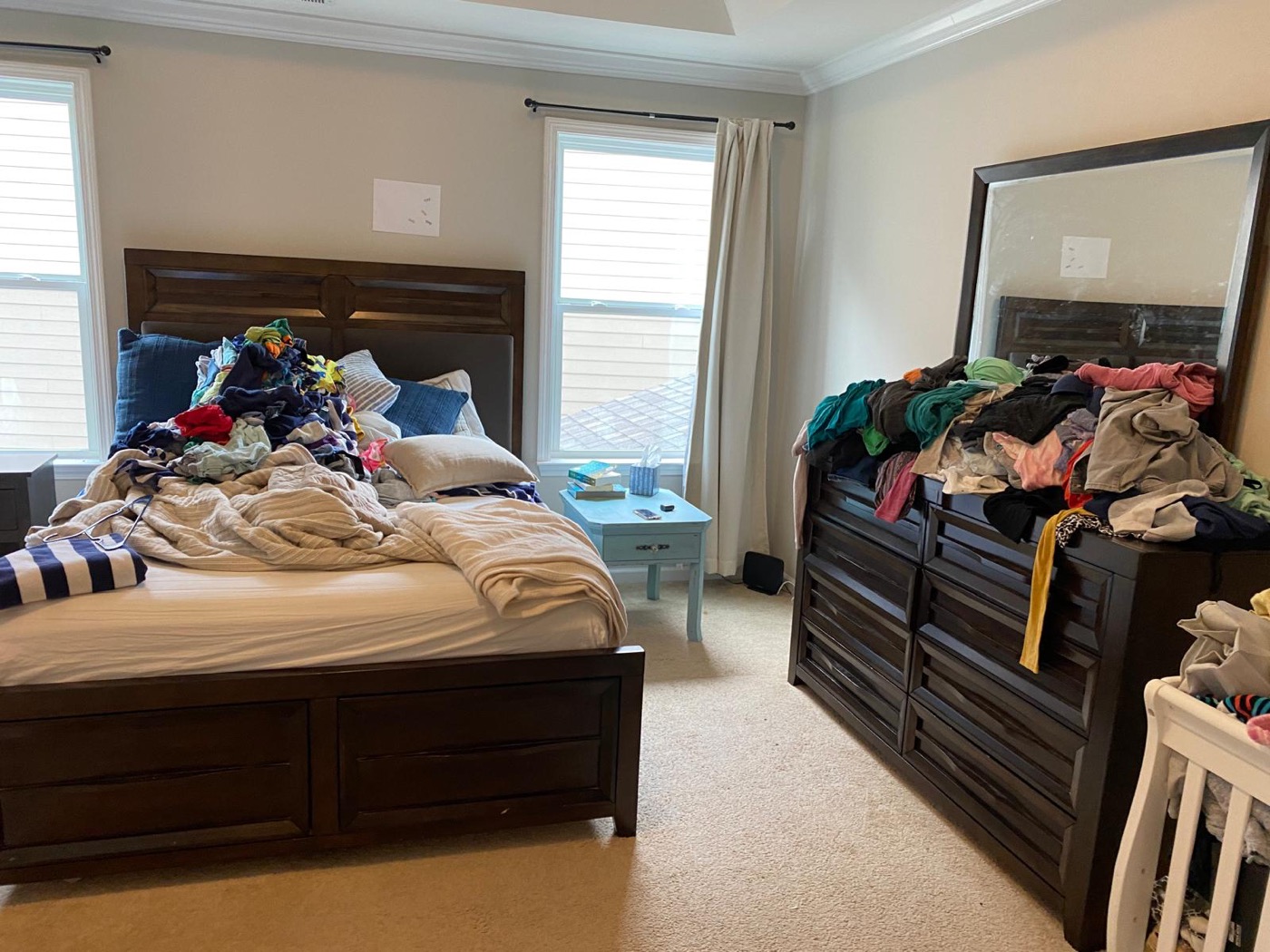 Bedroom before cleaning